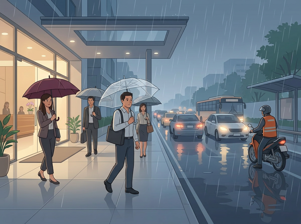 A Rainy Morning Commute cover